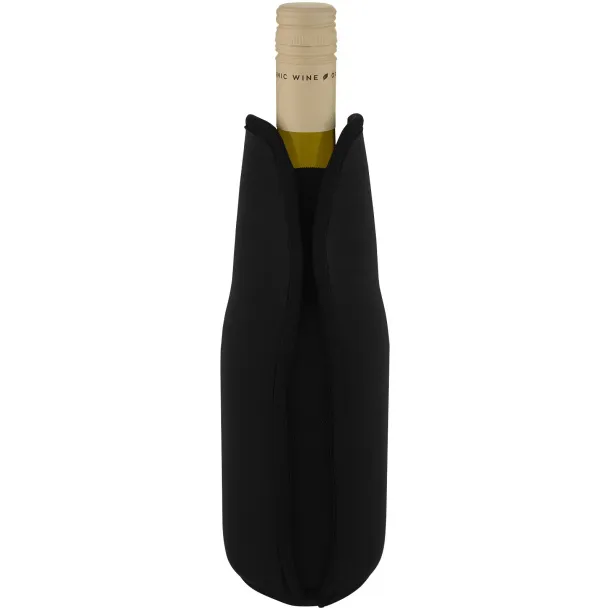 Noun recycled neoprene wine sleeve holder Solid black