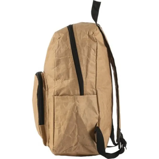  Laminated paper backpack cooler bag brown