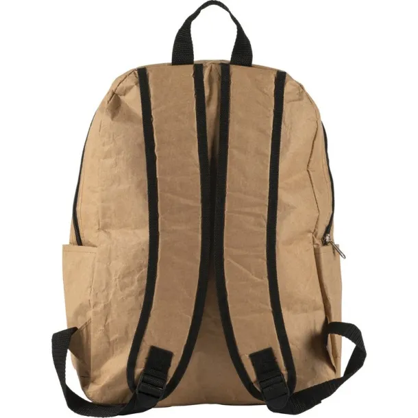  Laminated paper backpack cooler bag brown