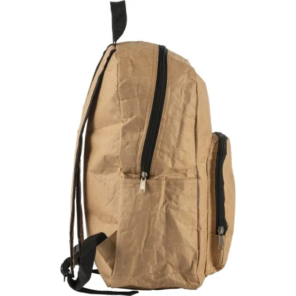  Laminated paper backpack cooler bag brown