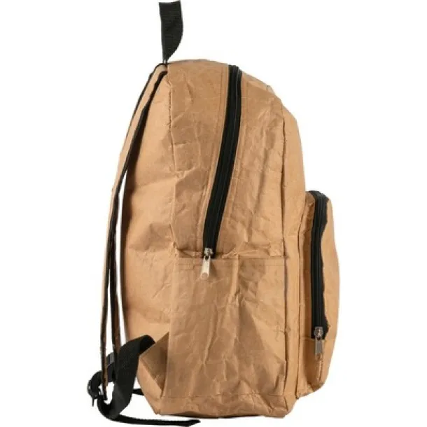  Laminated paper backpack cooler bag brown