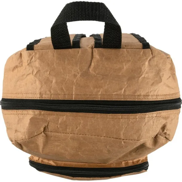  Laminated paper backpack cooler bag brown