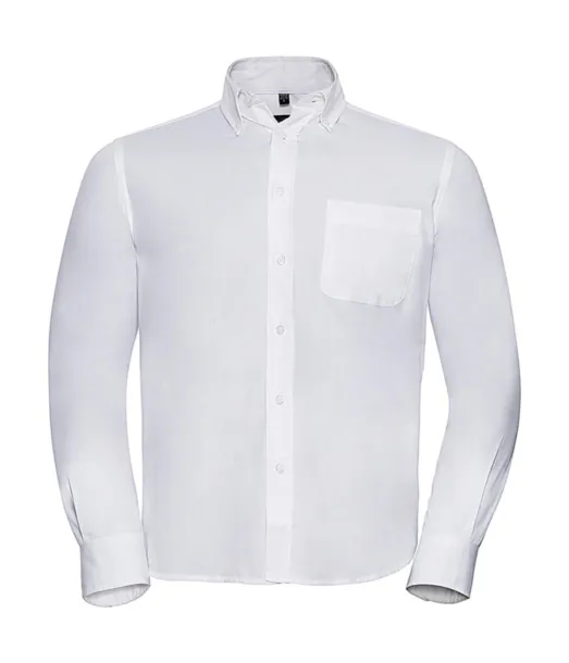  Long Sleeve Classic Twill Shirt - Russell Collection Bijela