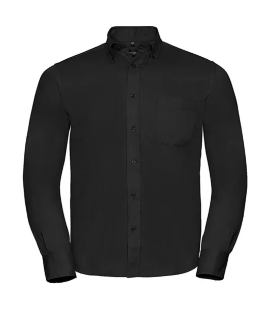  Long Sleeve Classic Twill Shirt - Russell Collection Black