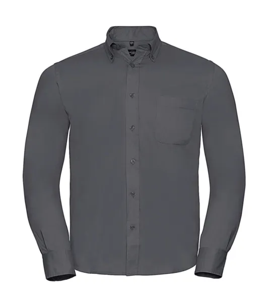  Long Sleeve Classic Twill Shirt - Russell Collection Zinc