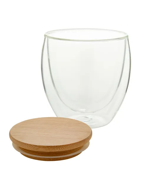 Bondina S glass thermo mug Transparent Natural