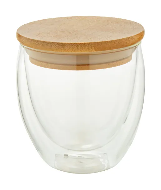 Bondina S glass thermo mug Transparent Natural