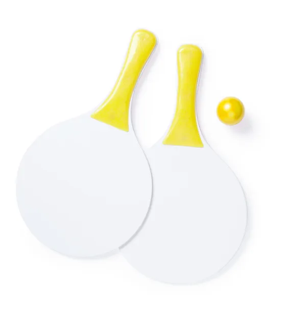 Negril beach tennis Yellow White