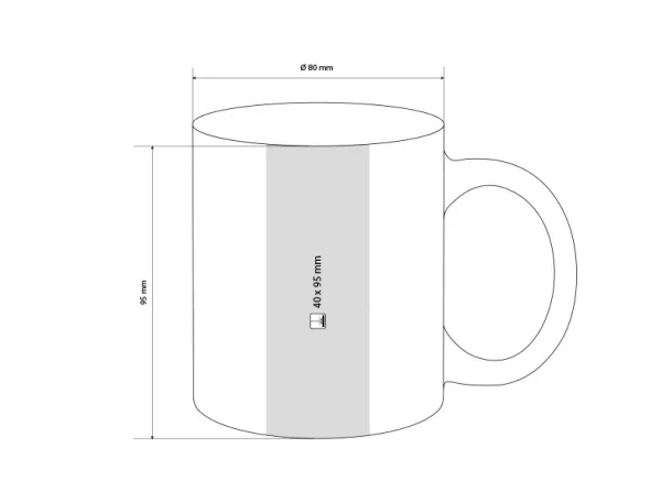 GRETA keramička šalica, 325 ml Kraljevsko plava
