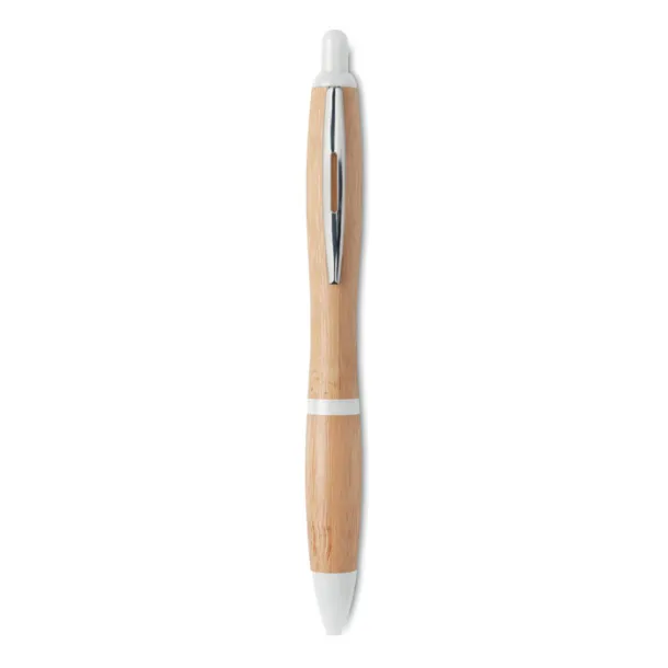 RIO BAMBOO Ball pen in ABS and bamboo White