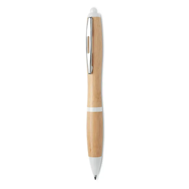 RIO BAMBOO Ball pen in ABS and bamboo White