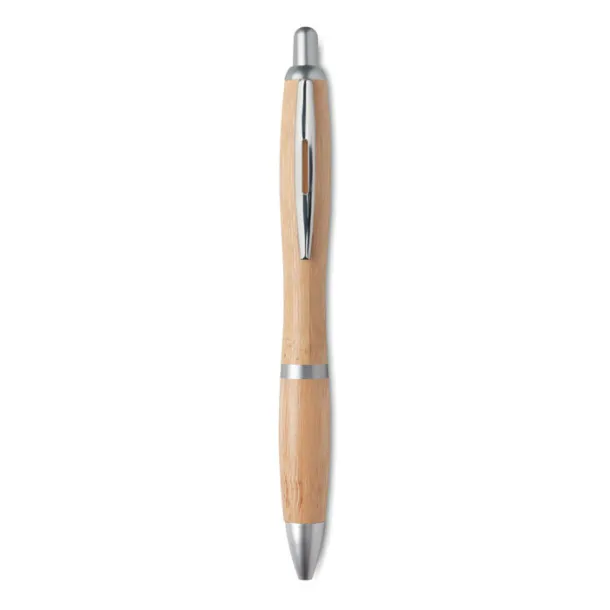 RIO BAMBOO Ball pen in ABS and bamboo Matt Silver