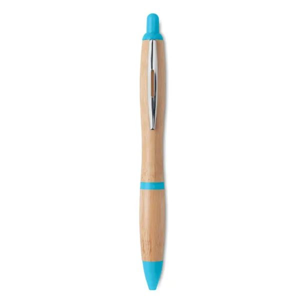 RIO BAMBOO Ball pen in ABS and bamboo Turquoise