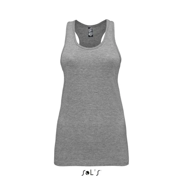 SOL'S JUSTIN ženski top sportskog kroja, 150 g/m2 - SOL'S Grey Melange
