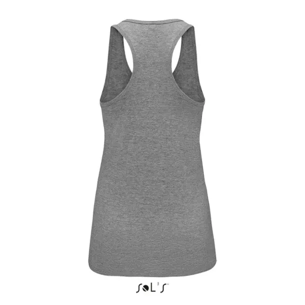 SOL'S JUSTIN ženski top sportskog kroja, 150 g/m2 - SOL'S Grey Melange