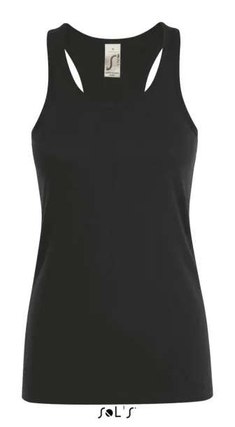 SOL'S JUSTIN ženski top sportskog kroja, 150 g/m2 - SOL'S Crna