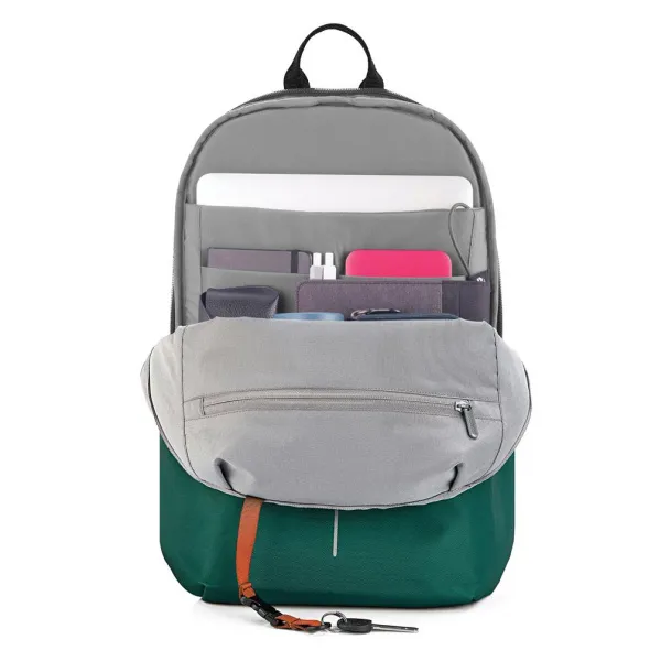 Bobby Soft anti-theft ruksak, 15.6" - XD Design forest green, black Crna