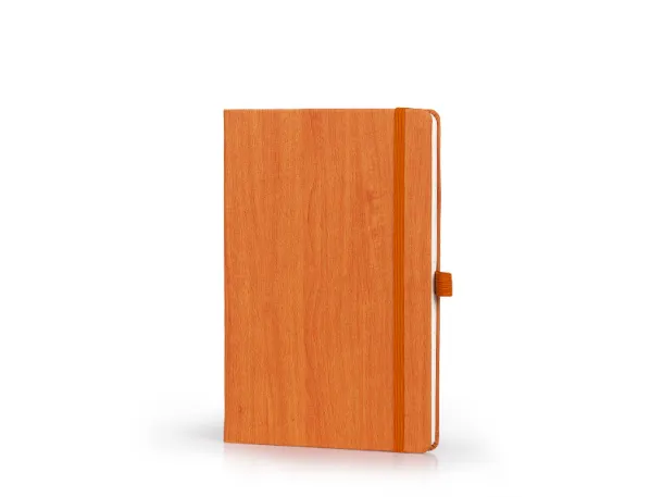 WOODY Notes s elastičnom trakom i držačem olovke, A5 Narančasta