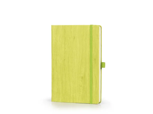 WOODY Notes s elastičnom trakom i držačem olovke, A5 Kivi