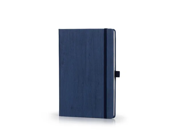 WOODY Notes s elastičnom trakom i držačem olovke, A5 Plava