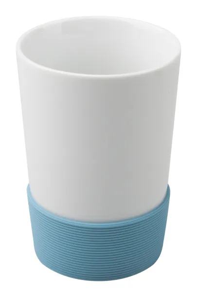 Grippy mug with silicone White Blue