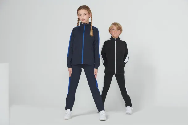  KID'S KNITTED TRACKSUIT TOP - Finden + Hales Navy White