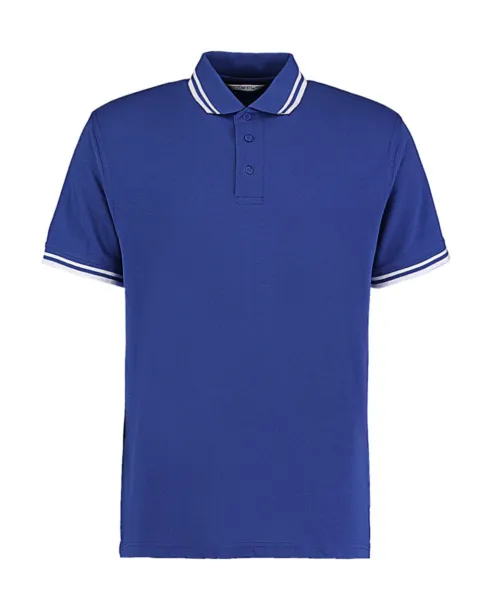  Classic Fit Tipped Collar Polo - Kustom Kit Royal Bijela