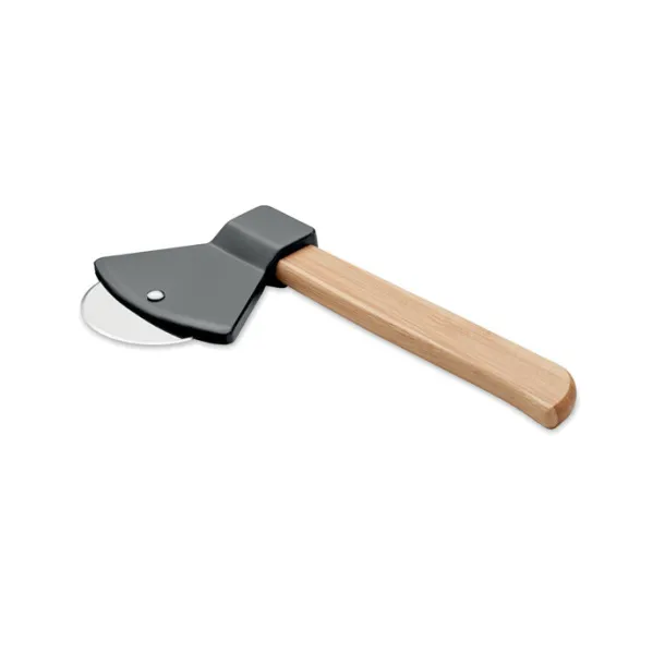 ZAZA Pizza cutter bamboo handle Black