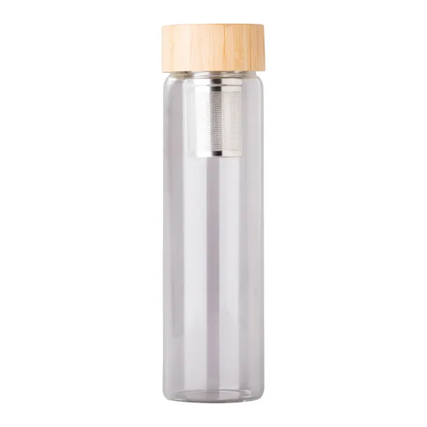 GOURMET 600 ml glass bottle with tea infuser, 600 ml Dark Blue