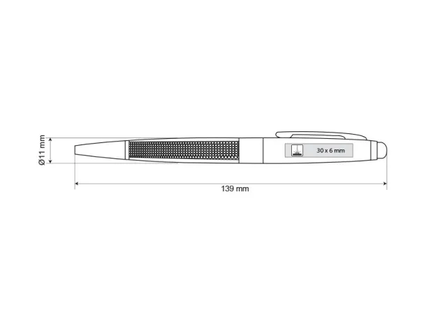 BARONESA metal ball pen in Dark gray