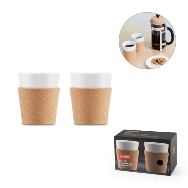 BISTRO 300 Set 2 porculanske šalice, 300 ml