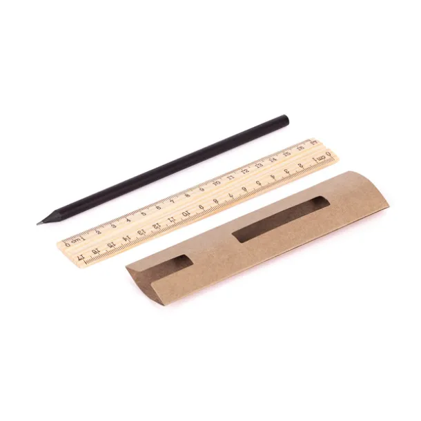 SIMPLE PENCIL set of pencil and ruler Beige