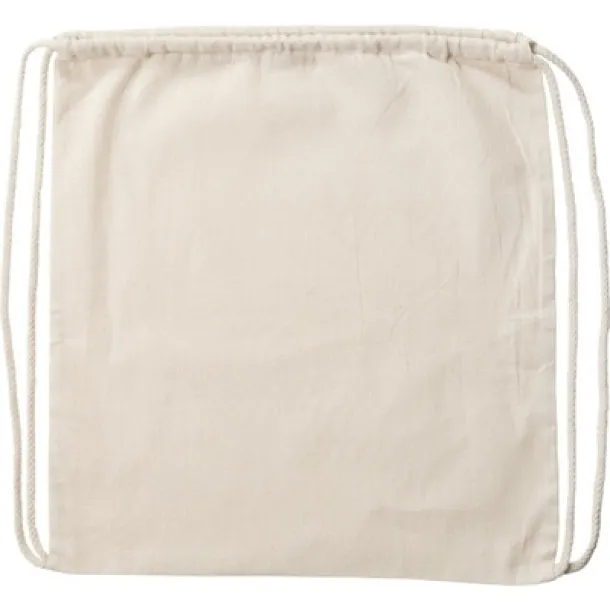  Cotton drawstring bag beige