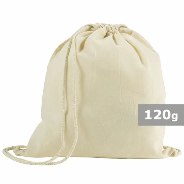  Cotton drawstring bag beige