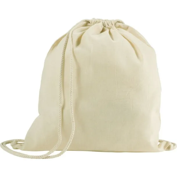  Cotton drawstring bag beige