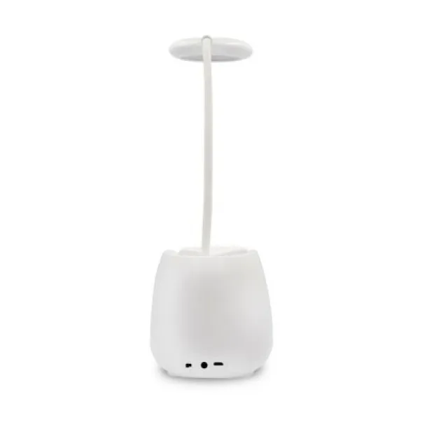 Desk lamp, wireless speaker 3W, phone stand, pen holder Bijela