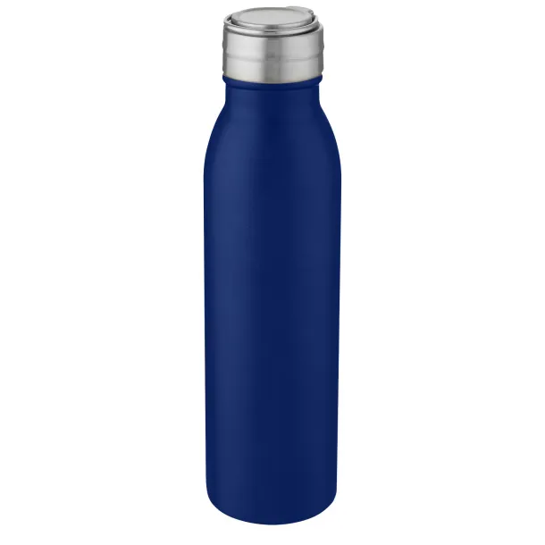 Harper 700 ml stainless steel sport bottle with metal loop - Unbranded Mid blue