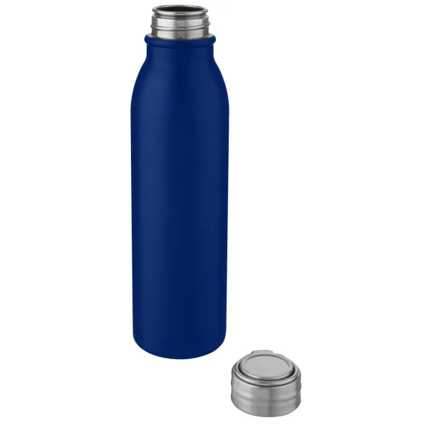 Harper 700 ml stainless steel sport bottle with metal loop - Unbranded Mid blue