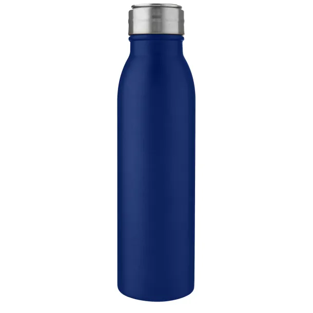 Harper 700 ml stainless steel sport bottle with metal loop - Unbranded Mid blue