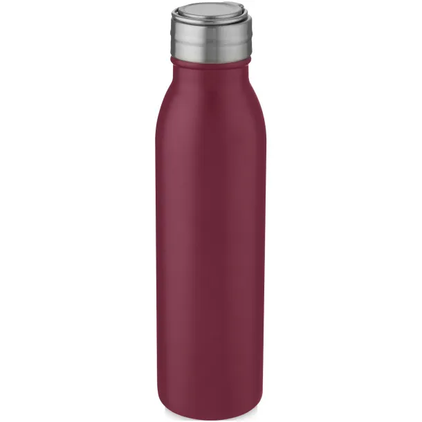 Harper 700 ml stainless steel sport bottle with metal loop - Unbranded Red