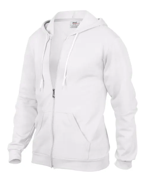  ADULT FULL-ZIP HOODED FLEECE - Anvil White