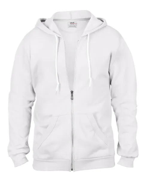  ADULT FULL-ZIP HOODED FLEECE - Anvil White