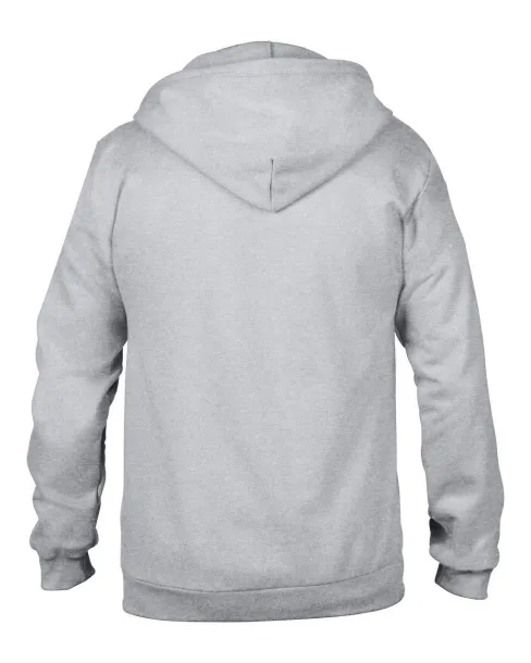  ADULT FULL-ZIP HOODED FLEECE - Anvil Heather Grey