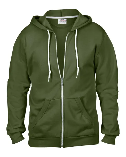  ADULT FULL-ZIP HOODED FLEECE - Anvil City Green