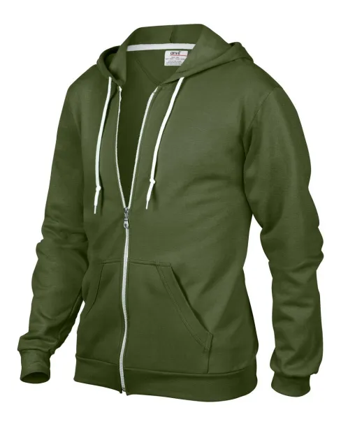  ADULT FULL-ZIP HOODED FLEECE - Anvil City Green