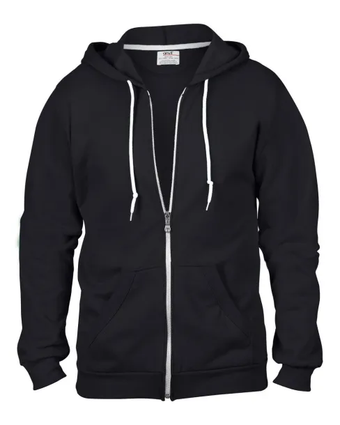  ADULT FULL-ZIP HOODED FLEECE - Anvil Black