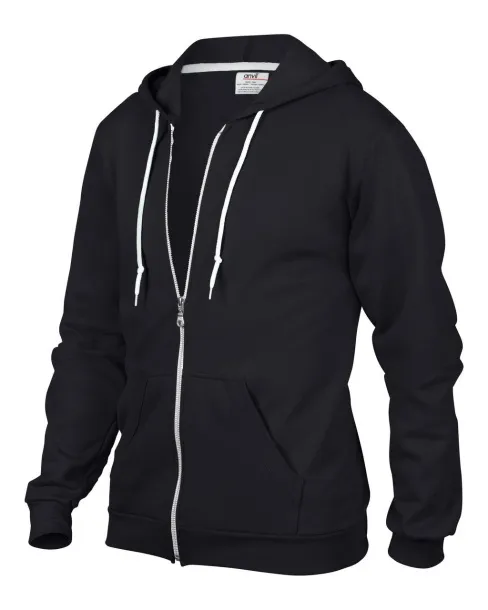  ADULT FULL-ZIP HOODED FLEECE - Anvil Black