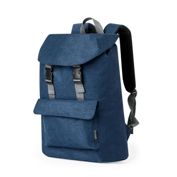  RPET laptop backpack 15" navy blue