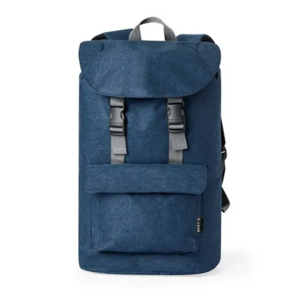  RPET laptop backpack 15" navy blue