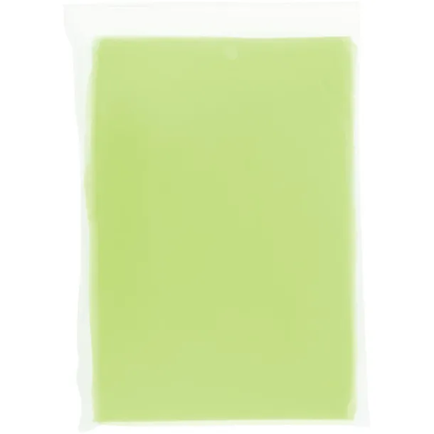 Mayan recycled plastic disposable rain poncho with storage pouch Lime